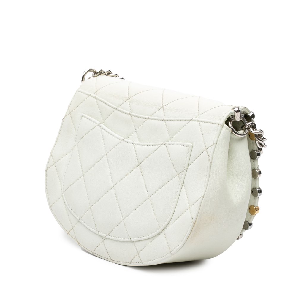 Chanel Small Quilted Lambskin Studded Bubble Flap - Back view