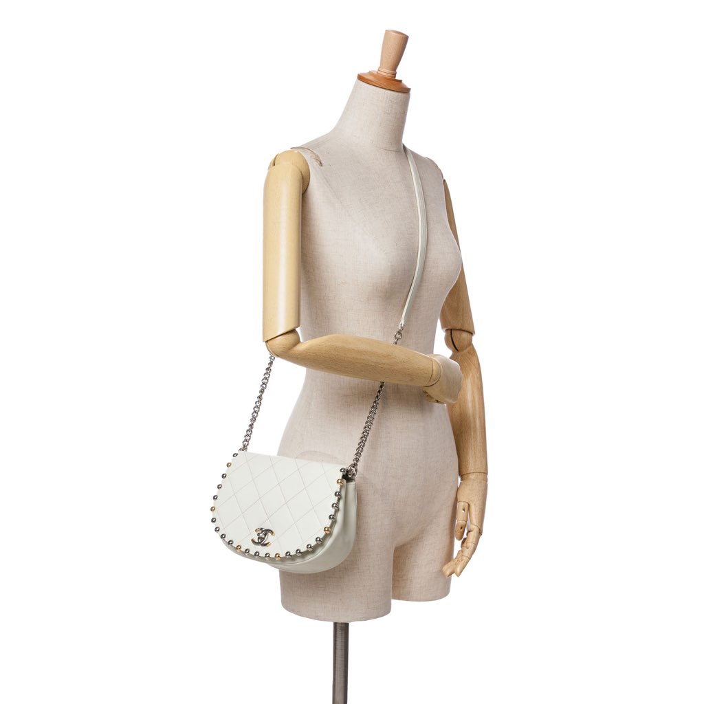 Chanel Small Quilted Lambskin Studded Bubble Flap - Image 12