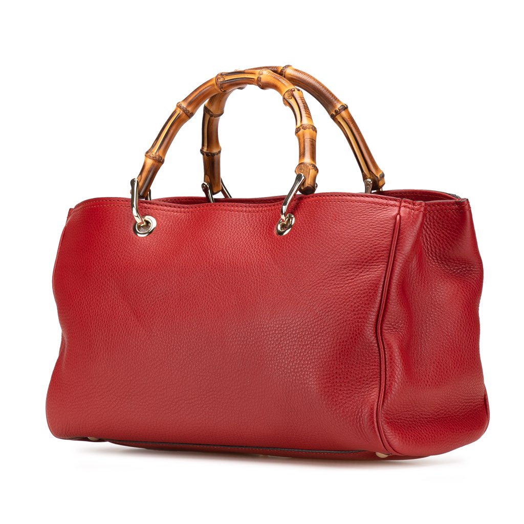Gucci Medium Calfskin Bamboo Shopper Satchel - 2