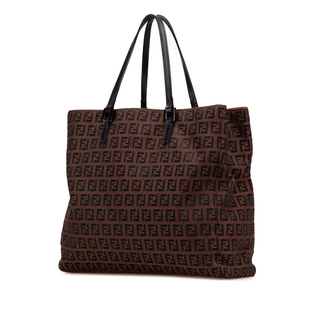 Fendi Zucchino Canvas Tote - Back view