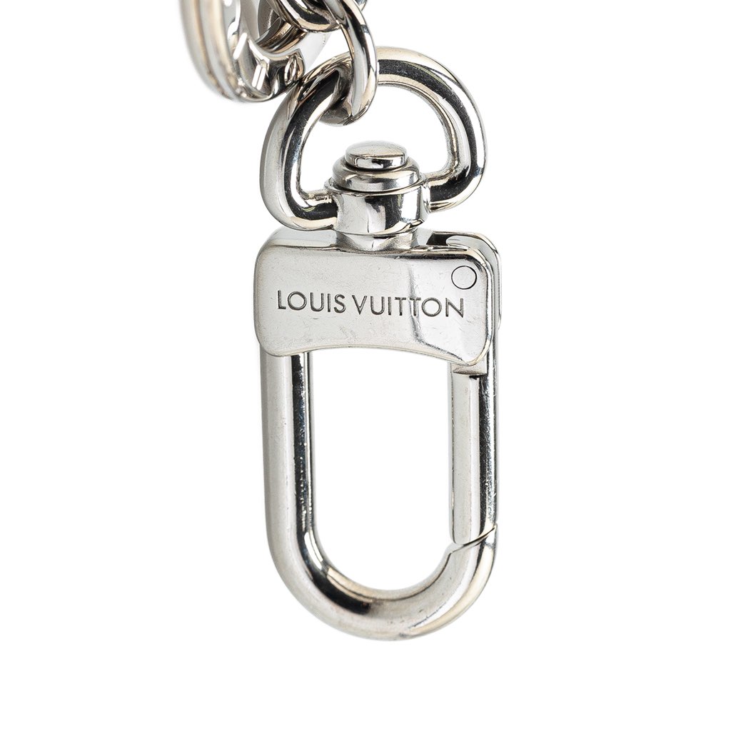 Louis Vuitton Stainless Steel LV Initials Key Holder And Bag Charm - 4