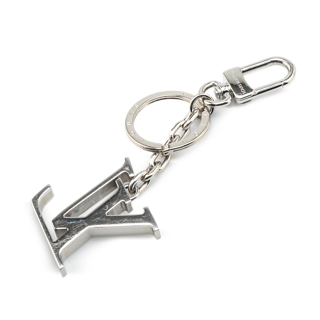 Louis Vuitton Stainless Steel LV Initials Key Holder And Bag Charm - 5