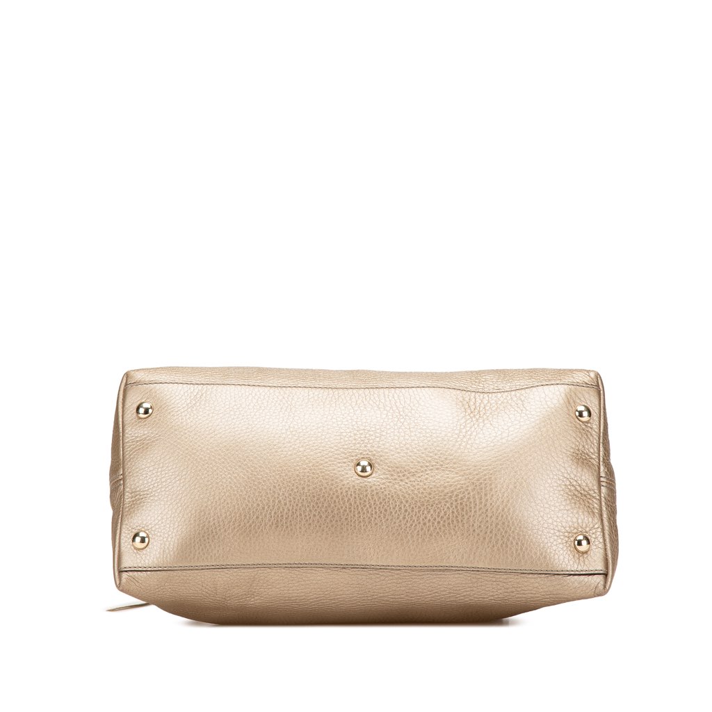 Gucci Small Metallic Leather Soho Working Satchel - 3