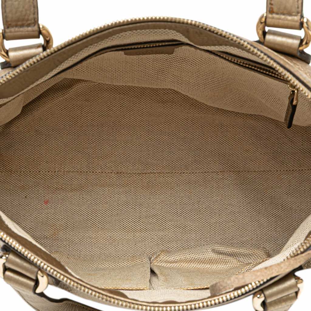 Gucci Small Metallic Leather Soho Working Satchel - 4