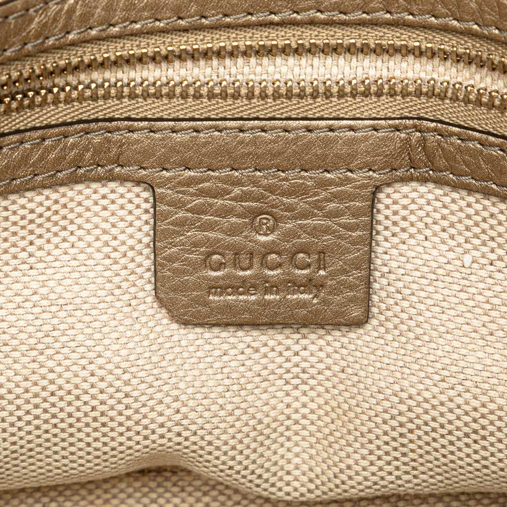 Gucci Small Metallic Leather Soho Working Satchel - 5