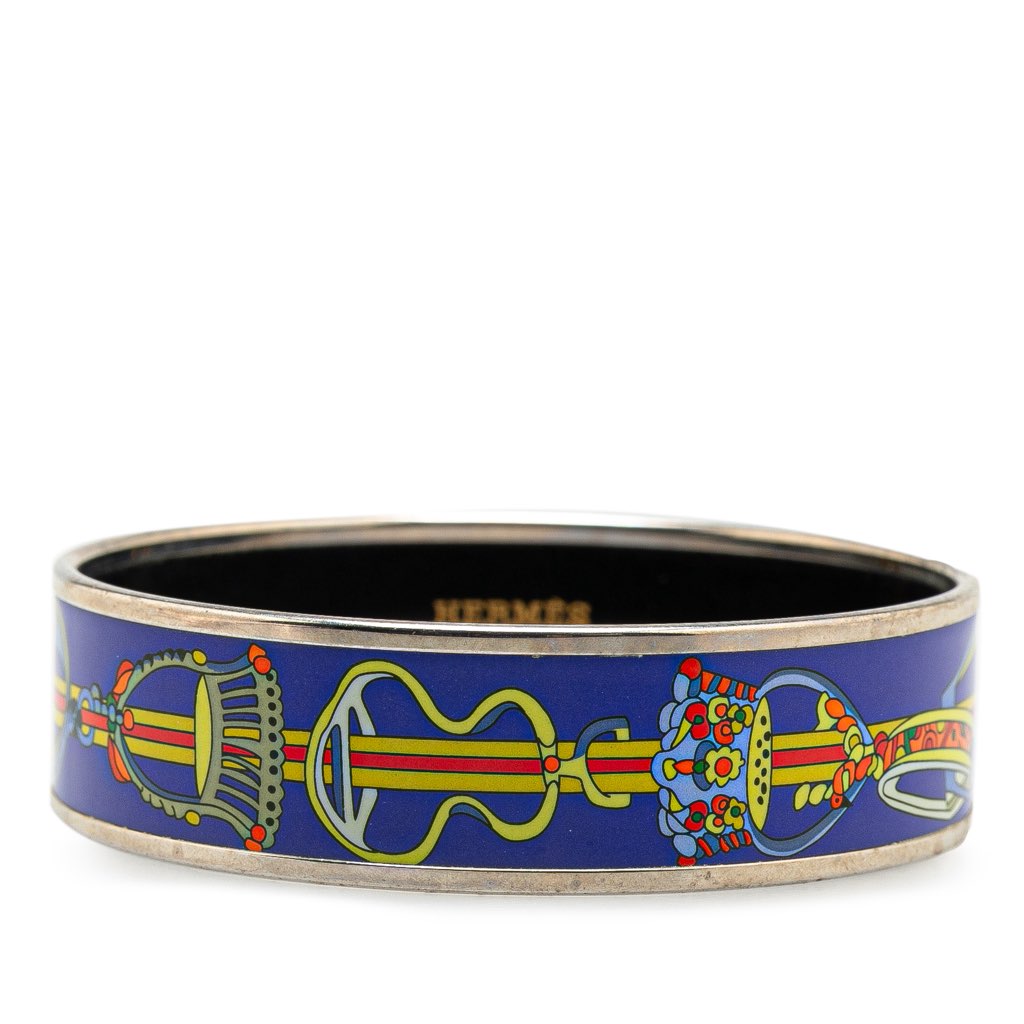 Hermès Wide Cloissone Enamel Bangle 65