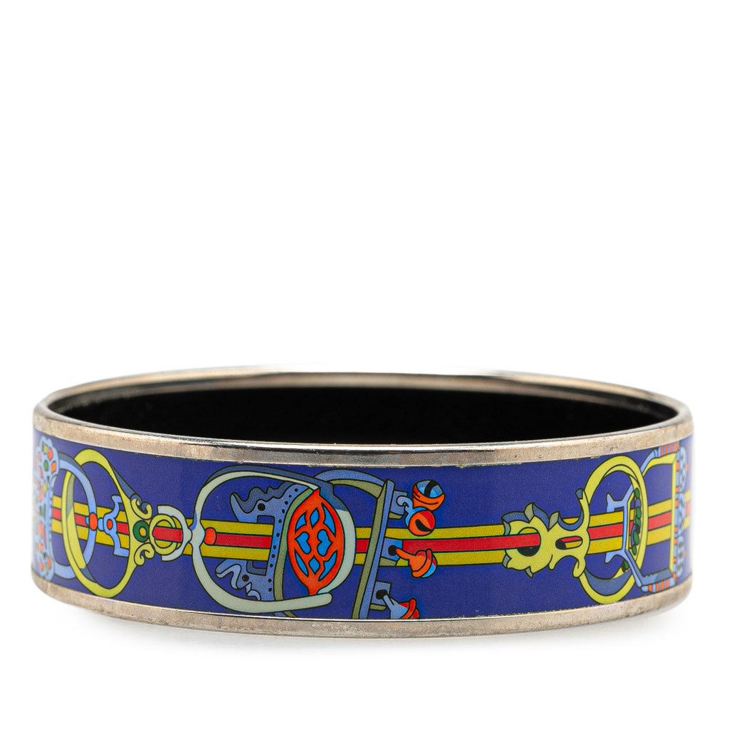 Hermès Wide Cloissone Enamel Bangle 65 - Image 6