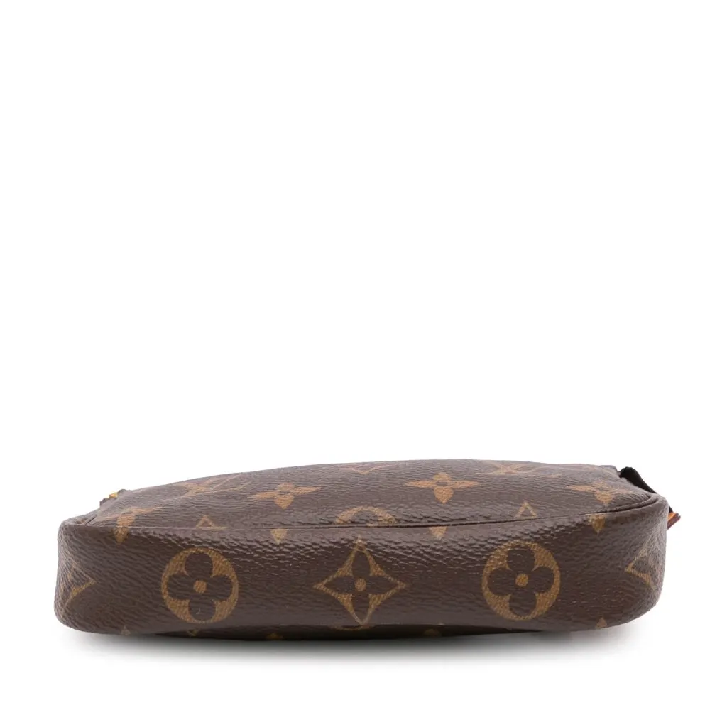 Louis Vuitton Monogram Mini Pochette Accessoires Brown Canvas Good - Inside View
