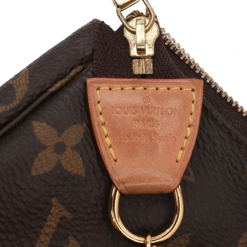 Louis Vuitton Monogram Mini Pochette Accessoires Brown Canvas Good - Box View