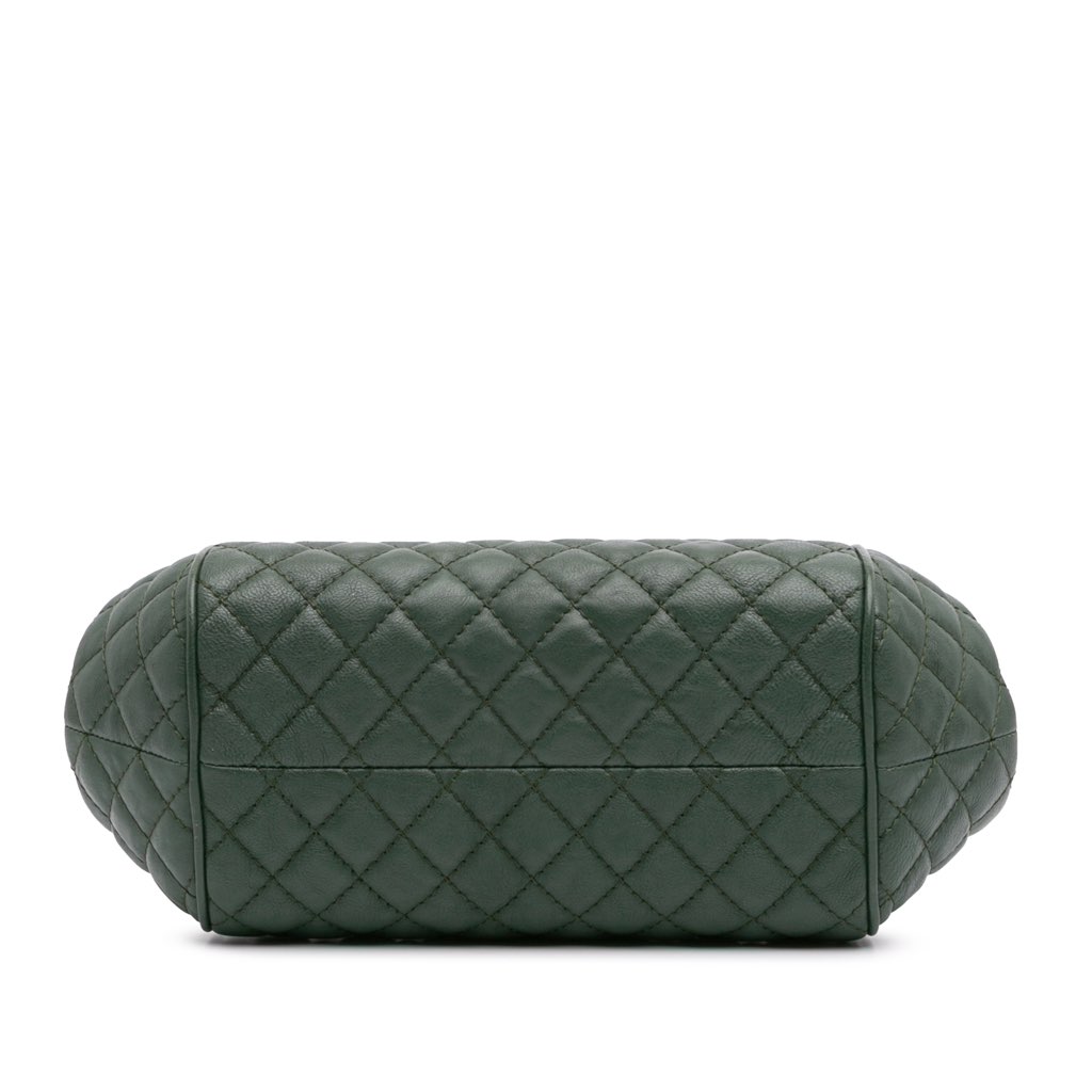 Chanel Small Quilted Calfskin Colosseum Lock Frame Bowling Bag - Image 6