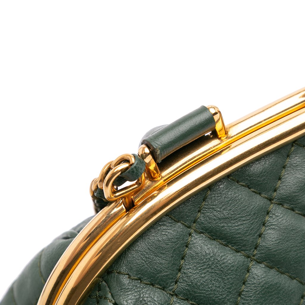 Chanel Small Quilted Calfskin Colosseum Lock Frame Bowling Bag - Image 10