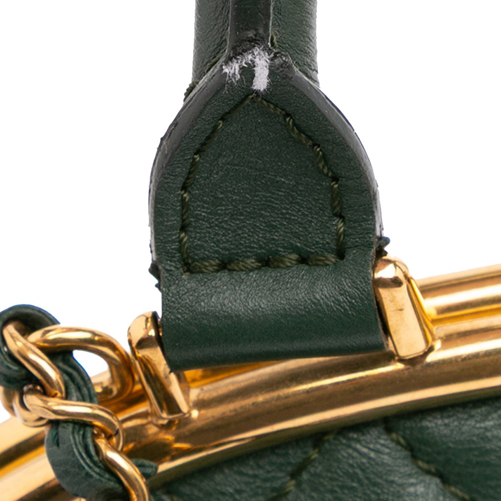 Chanel Small Quilted Calfskin Colosseum Lock Frame Bowling Bag - Image 12