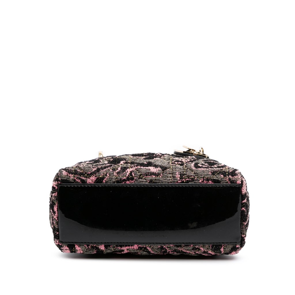 Dior Mini Tweed Rose Embroidered Lady Dior - Image 6