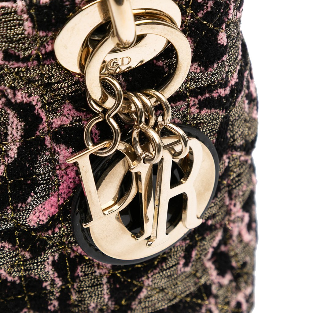 Dior Mini Tweed Rose Embroidered Lady Dior - Detail 1