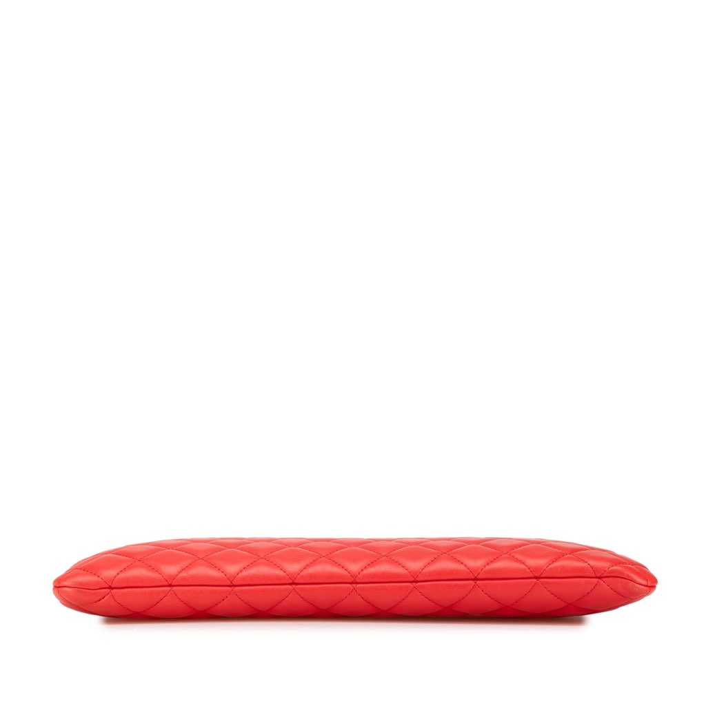 Chanel Large Quilted Lambskin O Case Clutch - 3