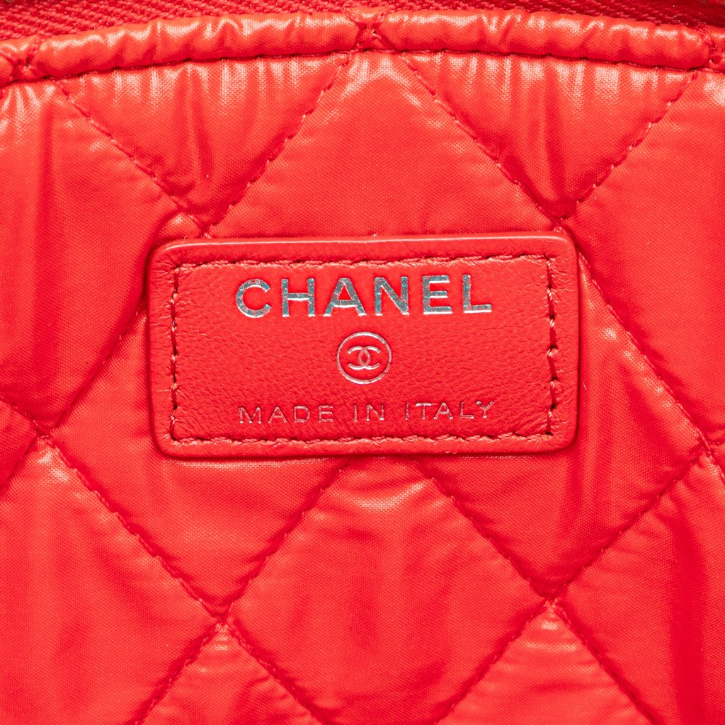 Chanel Large Quilted Lambskin O Case Clutch - 5
