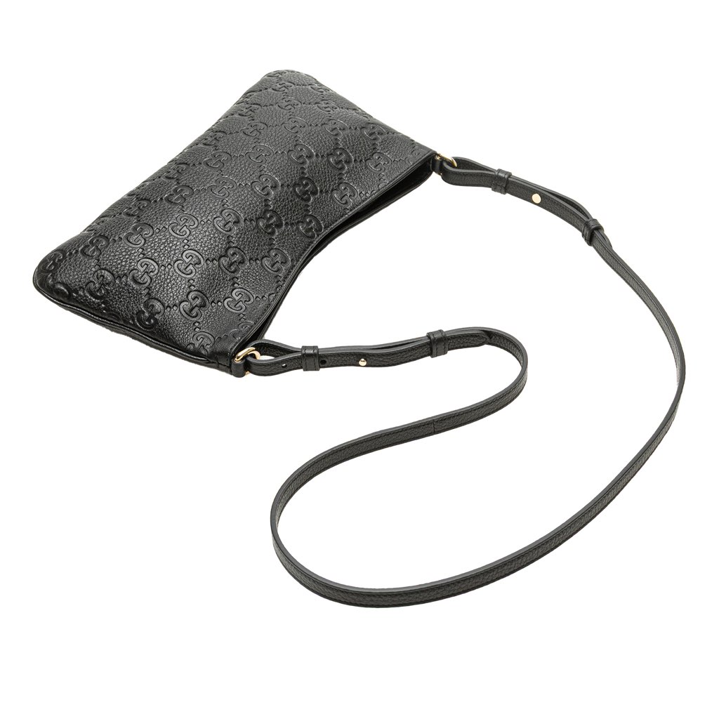 Gucci Medium GG Emblem Embossed Leather Shoulder Bag - Image 13