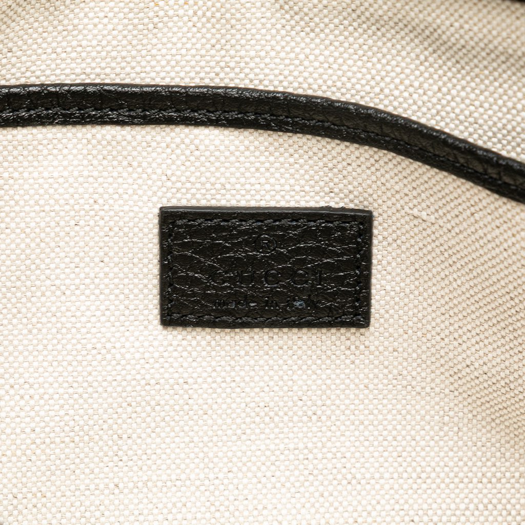 Gucci Medium GG Emblem Embossed Leather Shoulder Bag - Side view
