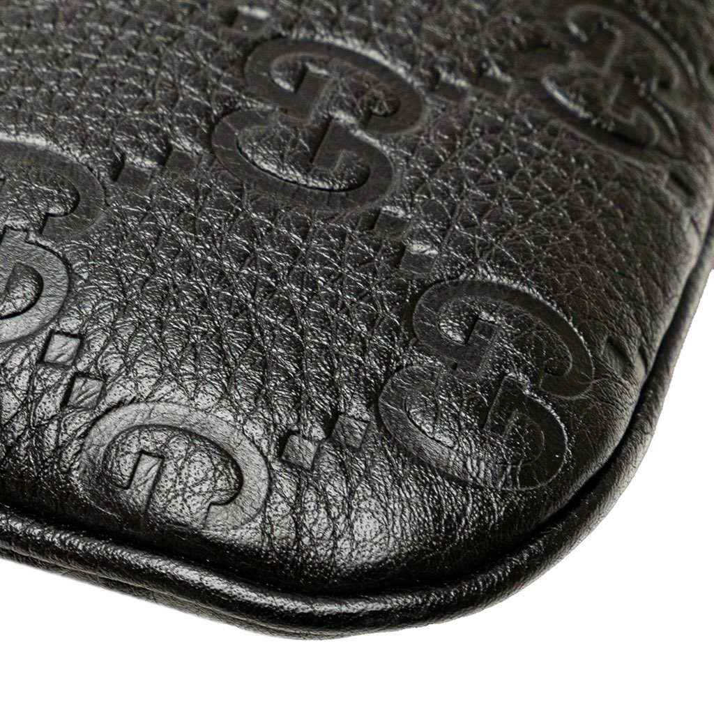 Gucci Medium GG Emblem Embossed Leather Shoulder Bag - Image 11