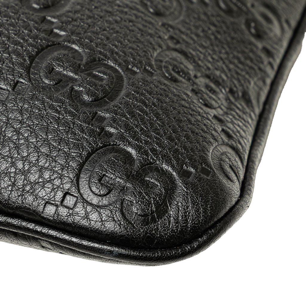 Gucci Medium GG Emblem Embossed Leather Shoulder Bag - Image 12