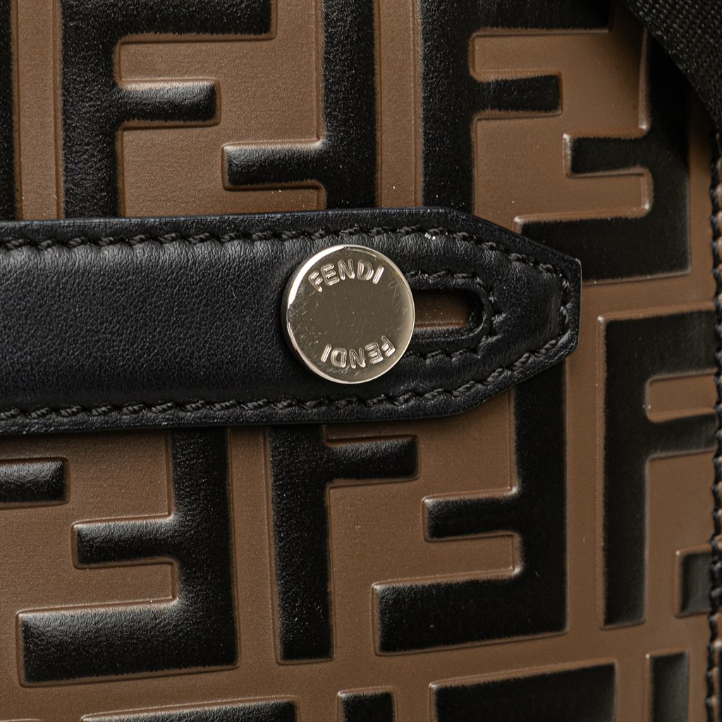 Fendi FF Embossed Leather 1974 Crossbody - Detail 2