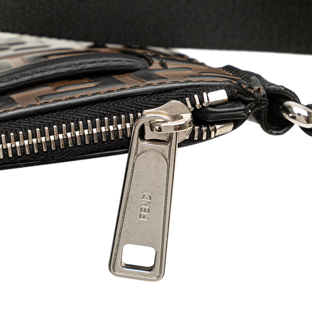 Fendi FF Embossed Leather 1974 Crossbody - Image 10