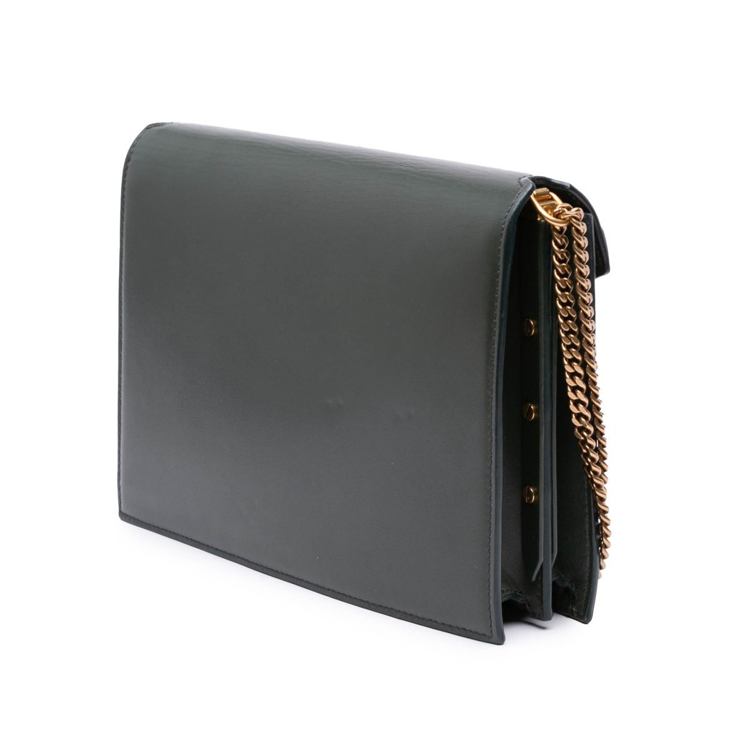 Saint Laurent Suede and Calfskin Monogram Cassandra Clasp Bag - 2