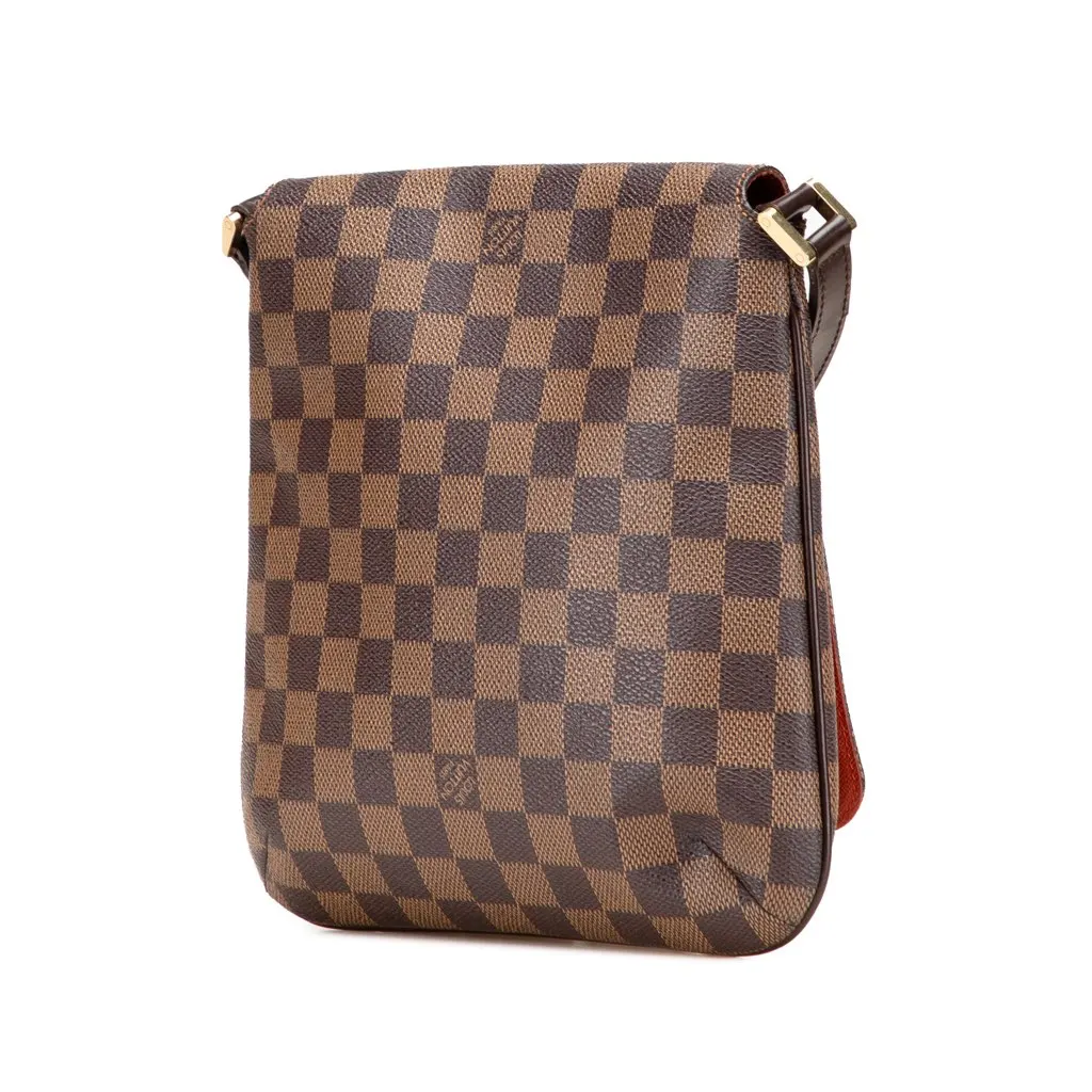 Louis Vuitton Damier Ebene Musette Salsa Long Strap Brown Canvas Good - Back View