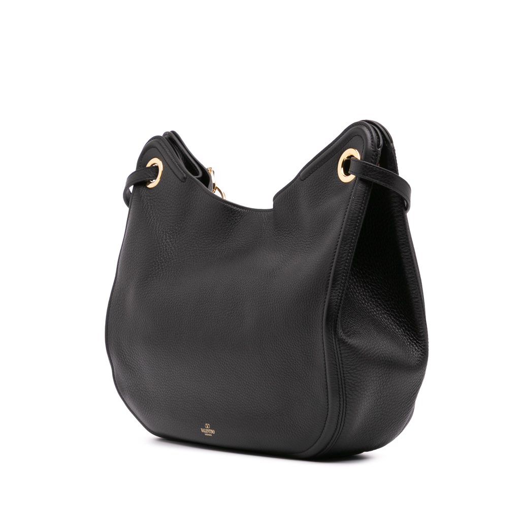 Valentino Leather Vlogo Gate Shoulder Bag - 2