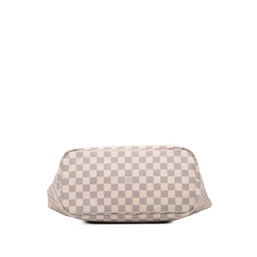 Louis Vuitton Damier Azur Neverfull MM White Canvas Good - Inside View