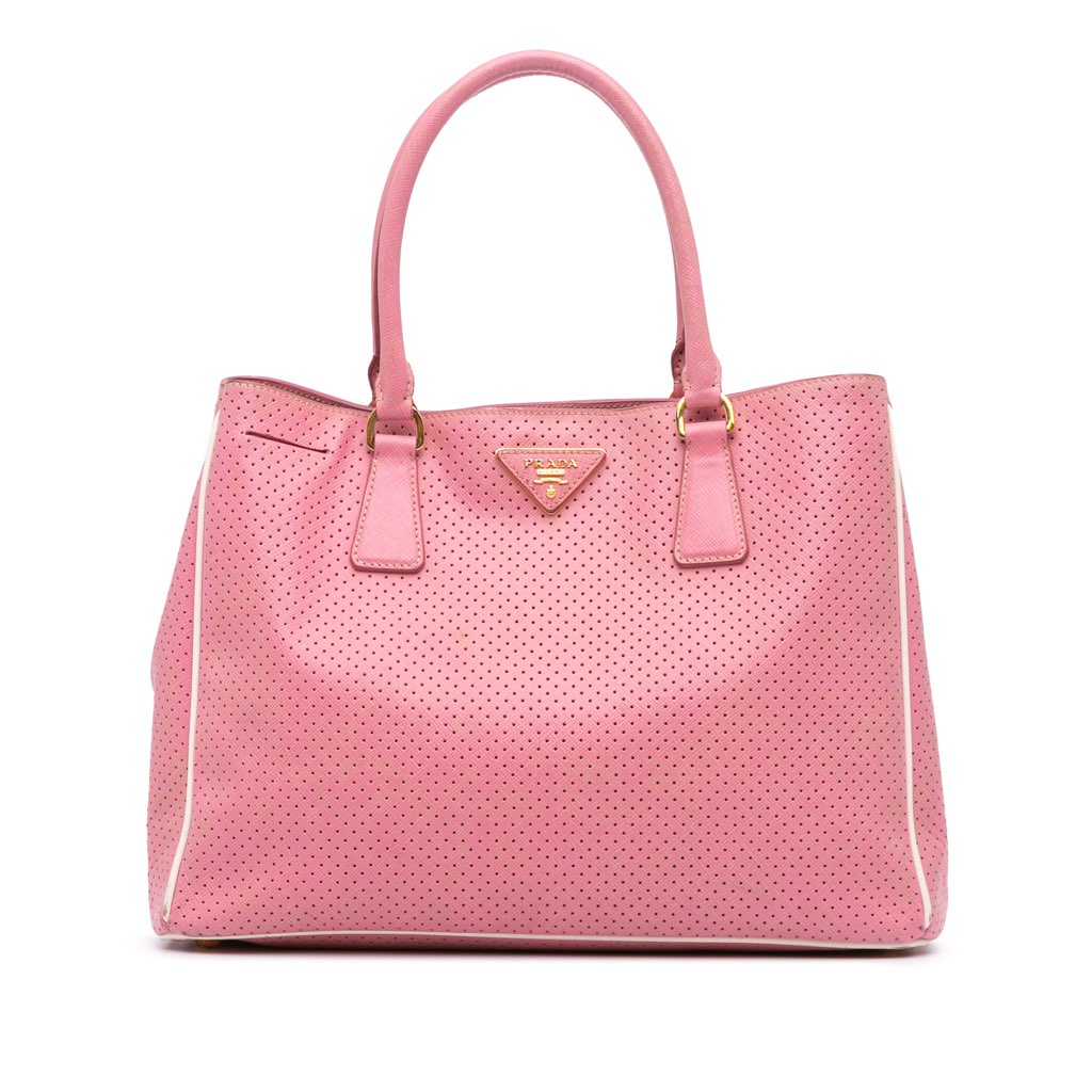 Prada Perforated Saffiano Galleria Tote