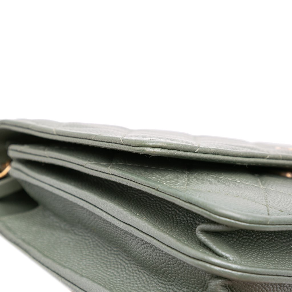 Chanel Quilted Caviar Square Wallet on Chain - Detail 2