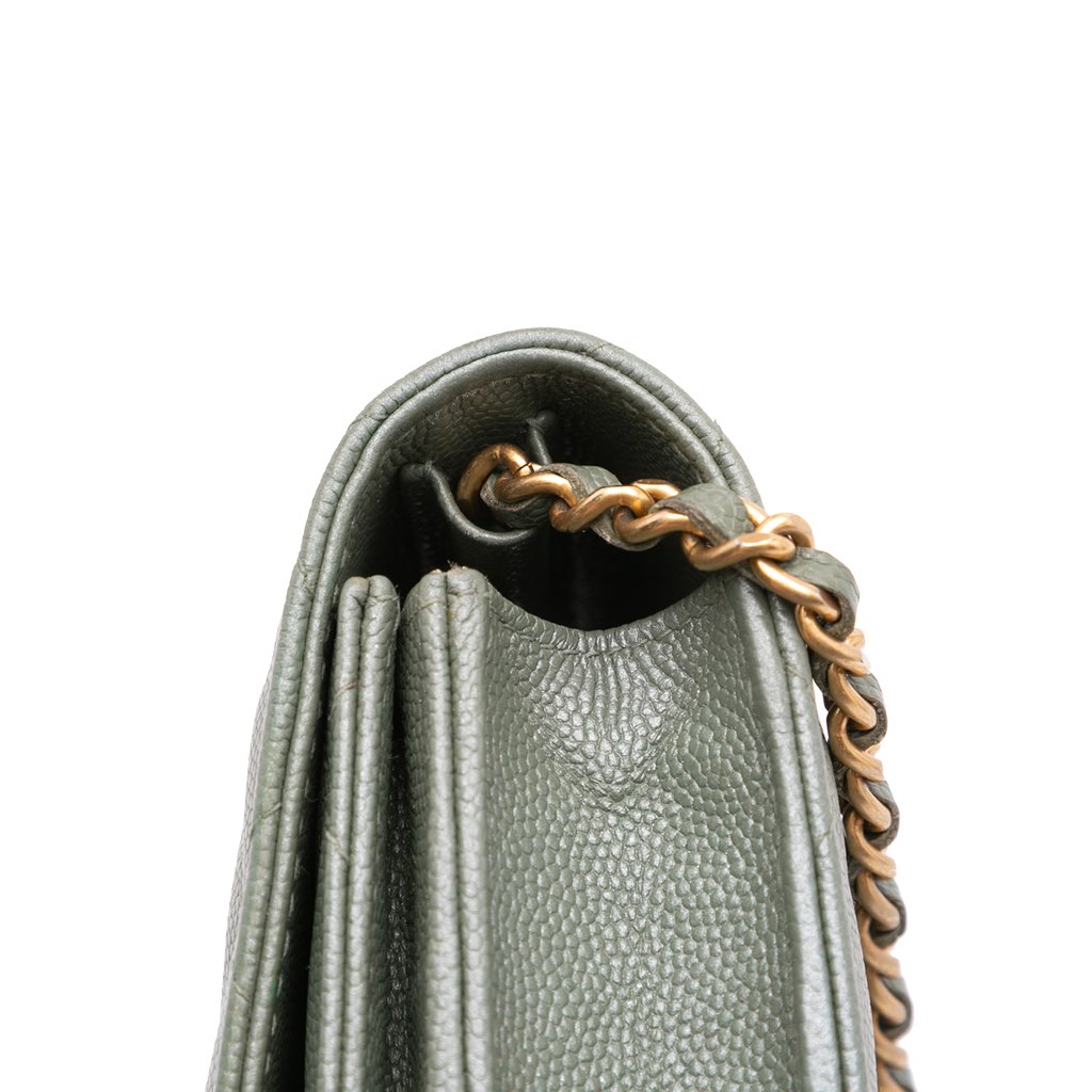 Chanel Quilted Caviar Square Wallet on Chain - Image 10