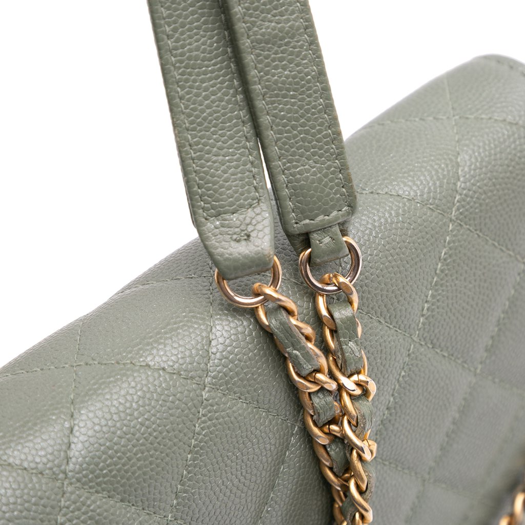 Chanel Quilted Caviar Square Wallet on Chain - Image 11