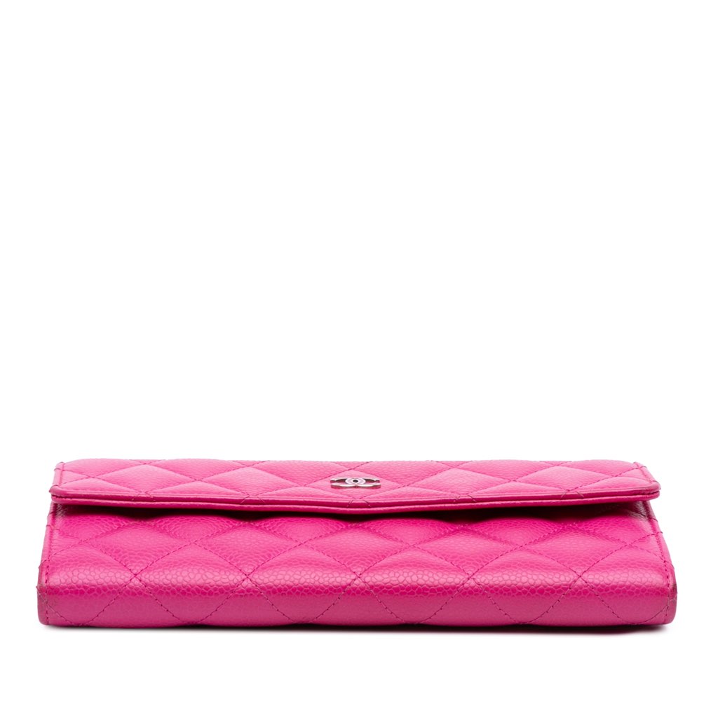 Chanel CC Quilted Caviar Long Wallet - Image 6