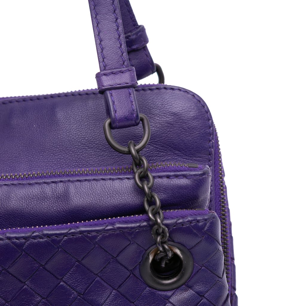 Bottega Veneta Nappa Intrecciato Triple Zip Shoulder Bag - Image 13