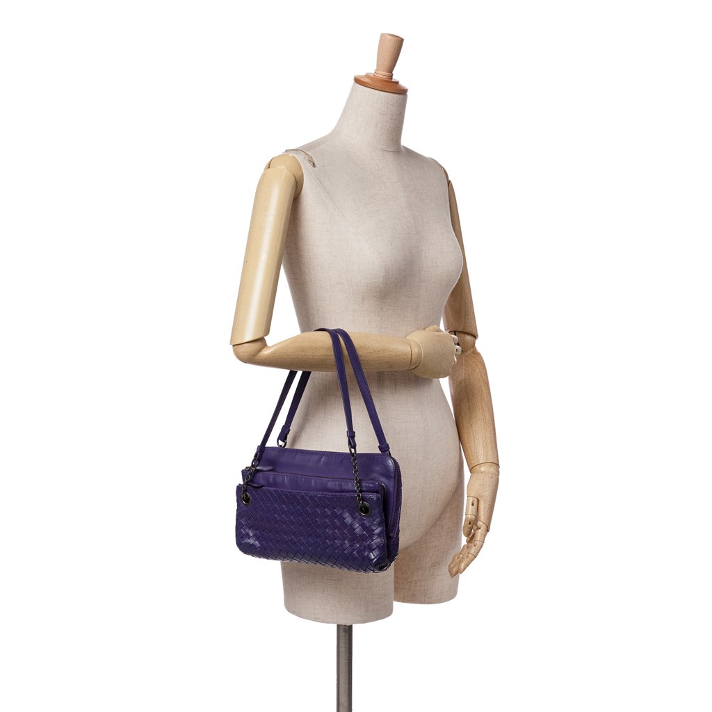 Bottega Veneta Nappa Intrecciato Triple Zip Shoulder Bag - Image 16