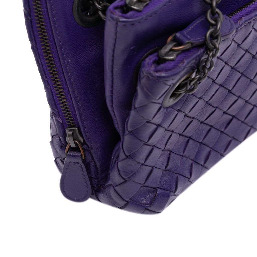 Bottega Veneta Nappa Intrecciato Triple Zip Shoulder Bag - Image 12