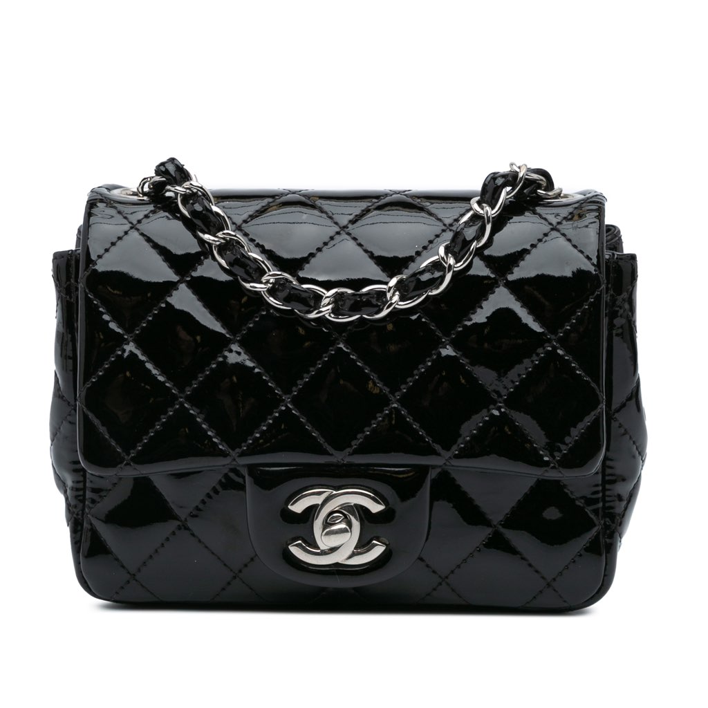 Chanel Mini Square Classic Patent Single Flap