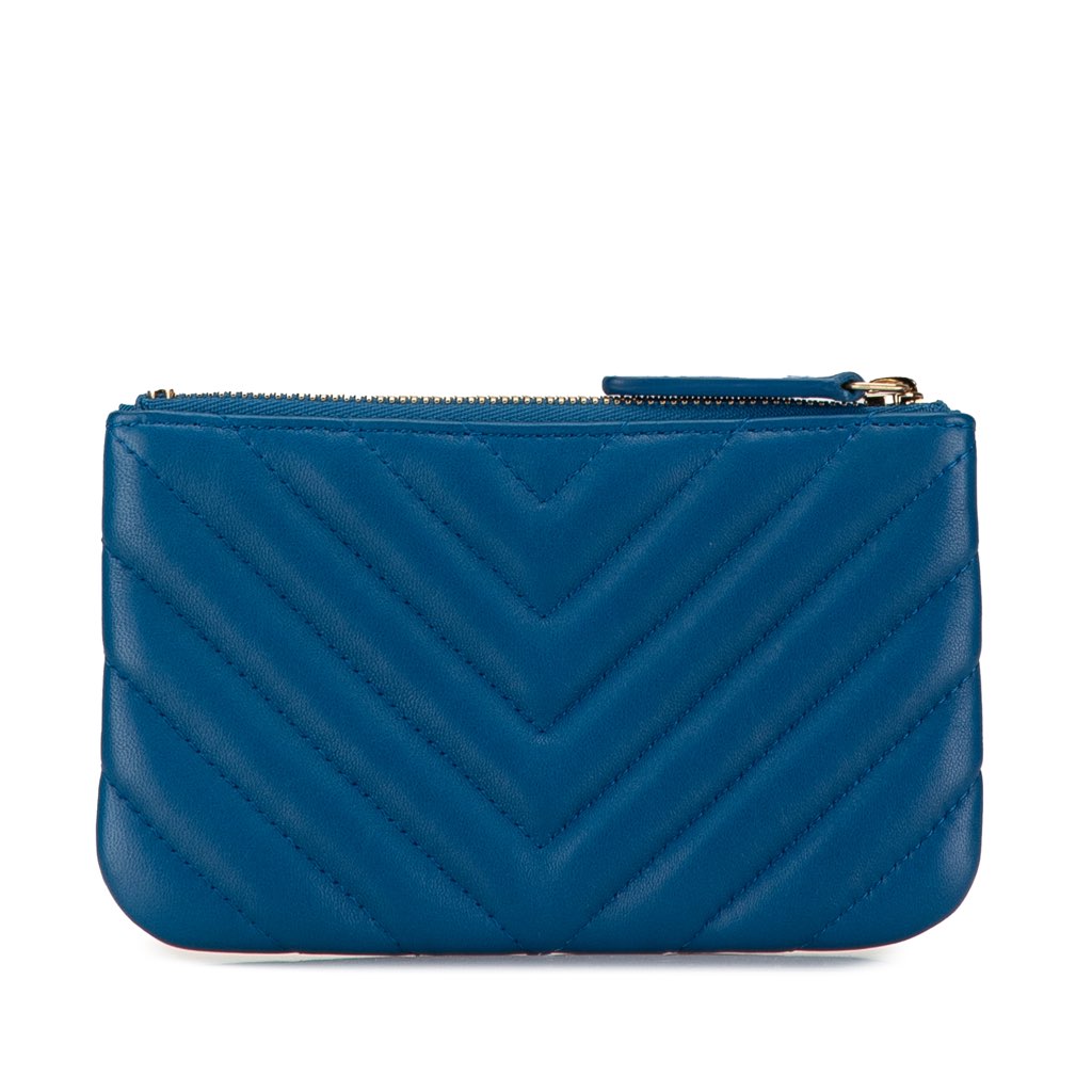 Chanel Chevron Lambskin O Case Pouch - 3