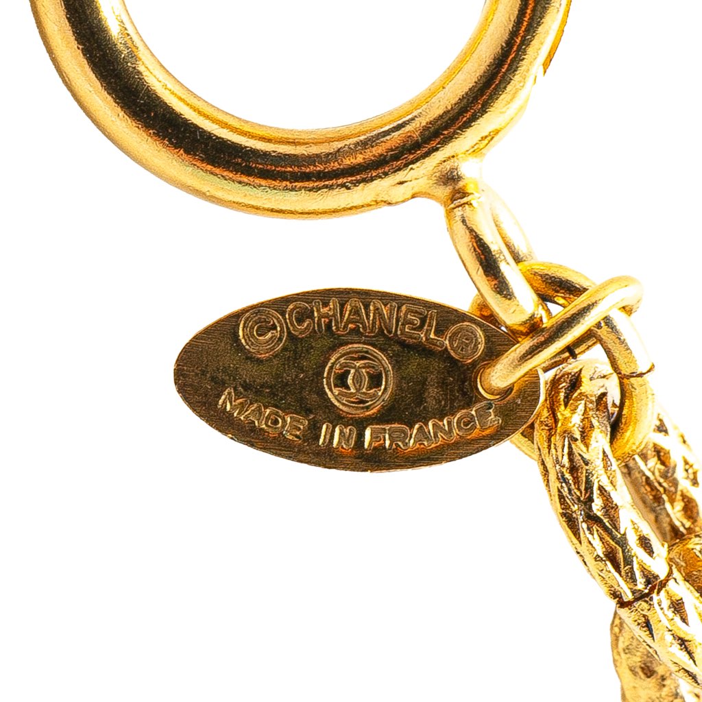 Chanel Gold Plated Knight Horse Pendant Necklace - Back view