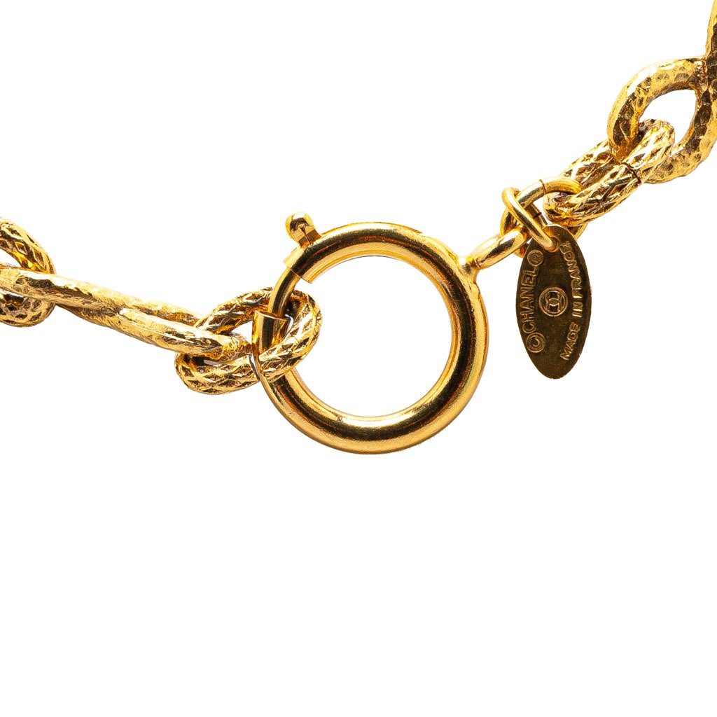 Chanel Gold Plated Knight Horse Pendant Necklace - Image 6