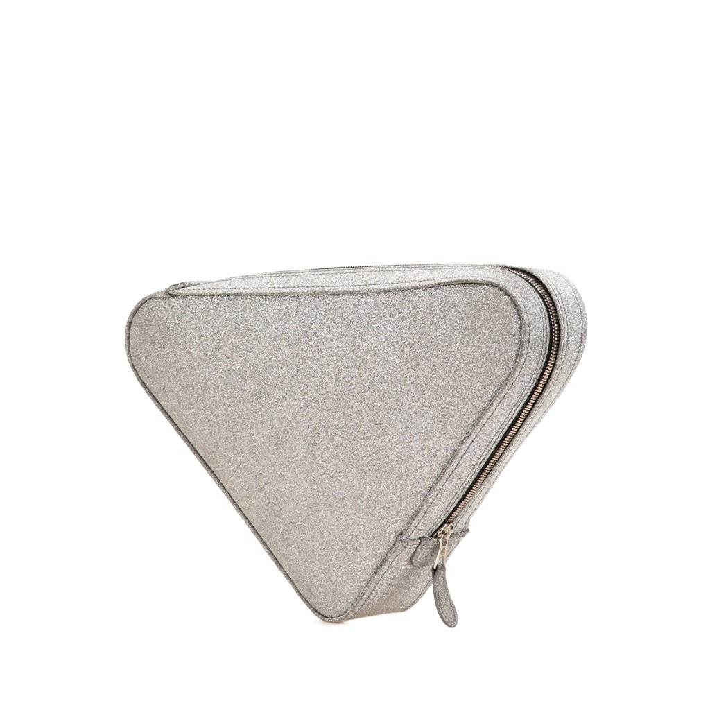 Balenciaga Medium Leather Triangle Clutch - 2
