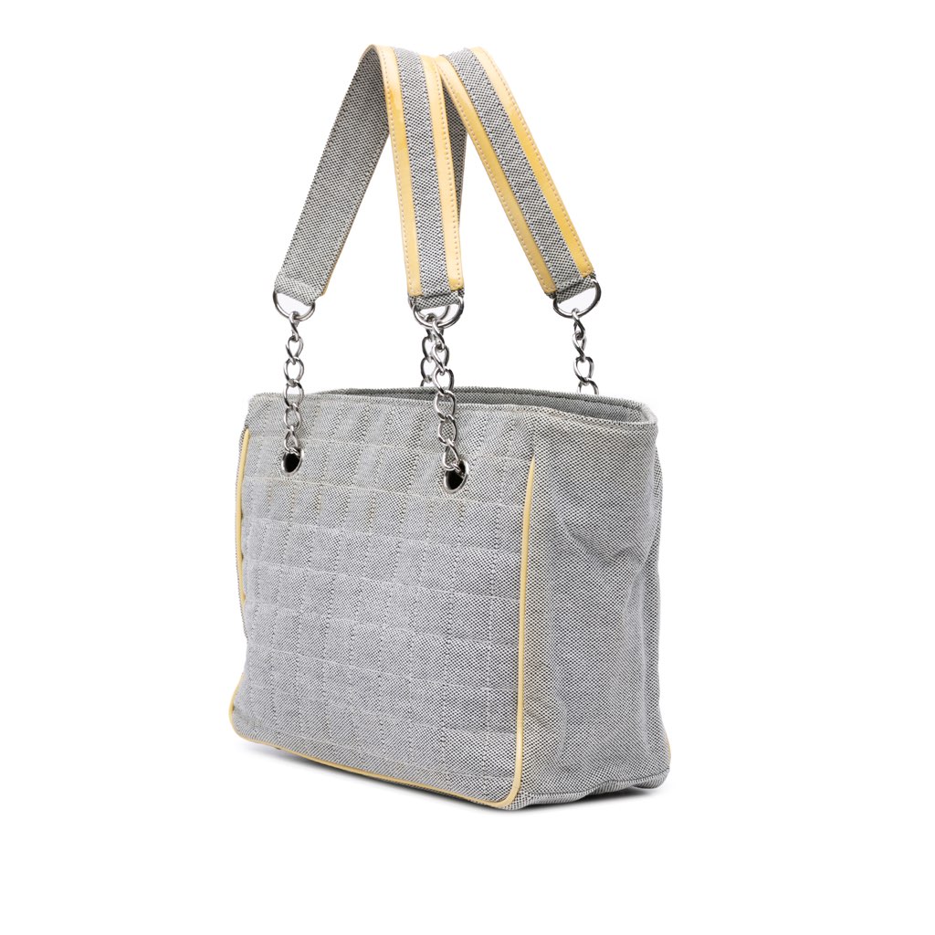 Chanel CC Camellia No. 5 Choco Bar Canvas Tote - 2