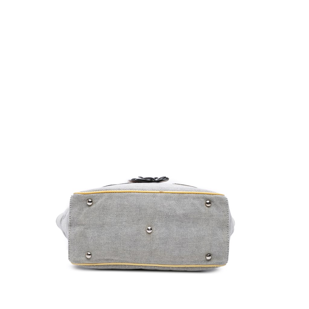 Chanel CC Camellia No. 5 Choco Bar Canvas Tote - 3