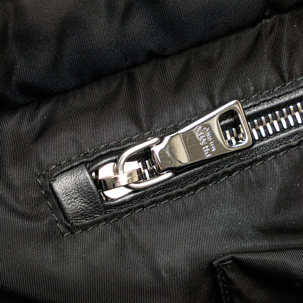 Prada Tessuto Leopard Print Reversible Satchel - Image 10