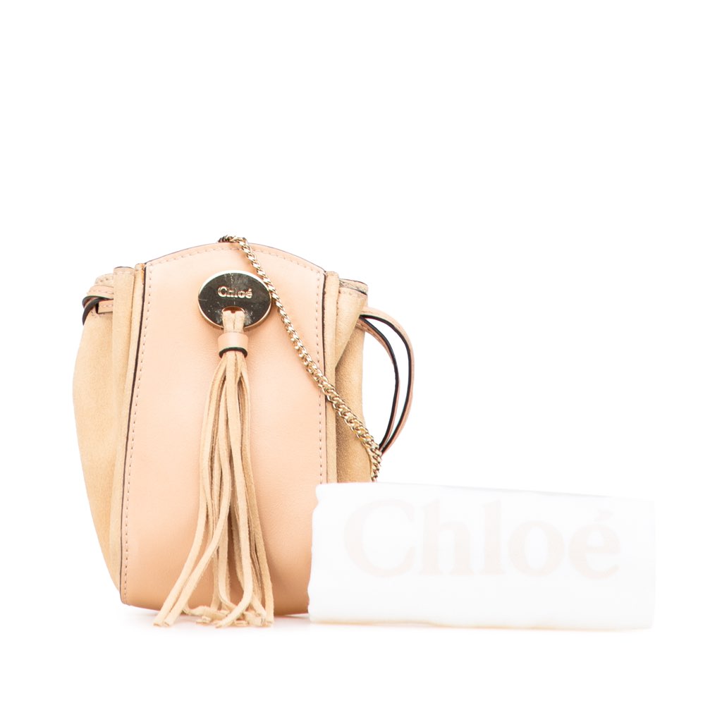 Chloé Mini Leather and Suede Sac Fringe Crossbody - Image 14