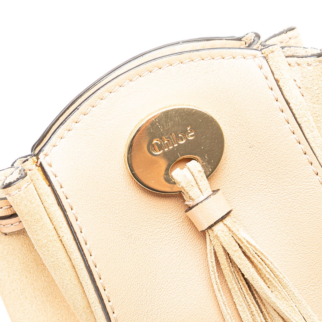 Chloé Mini Leather and Suede Sac Fringe Crossbody - Image 10