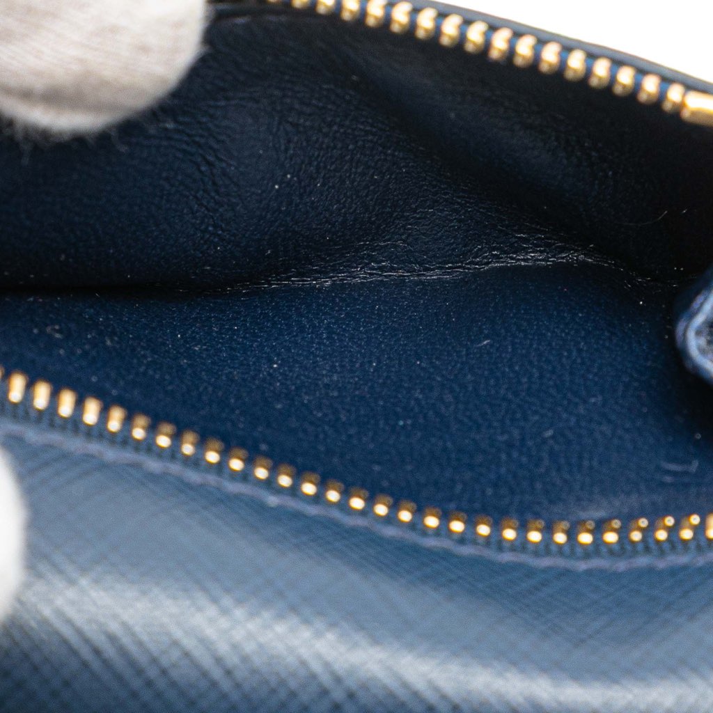 Prada Saffiano Card Holder on Chain - Side view