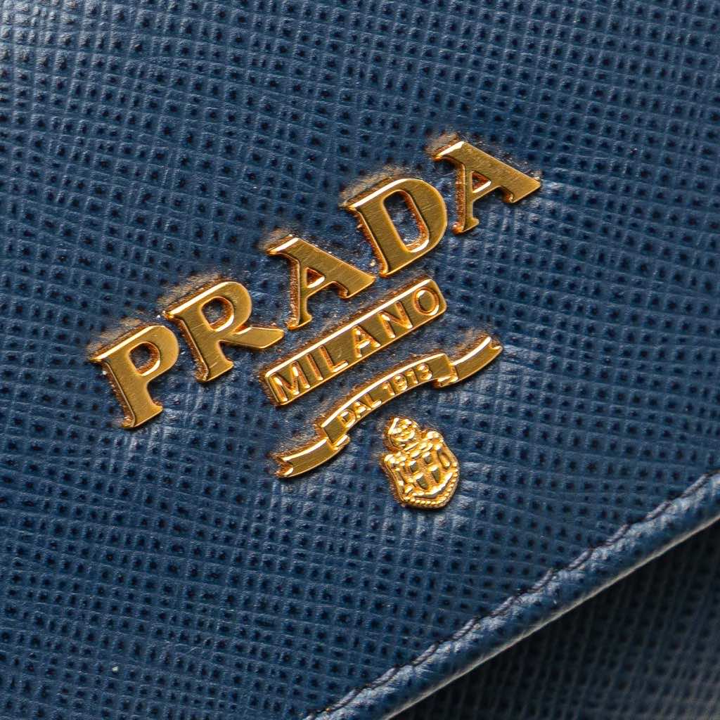 Prada Saffiano Card Holder on Chain - Image 10